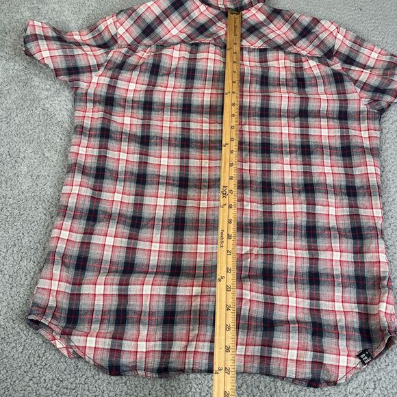 Lot of 2 Vans Shirt Men Medium Blue Red Plaid Button Pocket Surfer Skater School - Picture 15 of 16